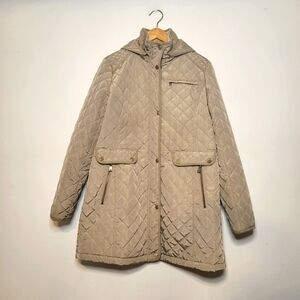 Ralph Lauren Lauren Quilted Taupe Jacket Size L